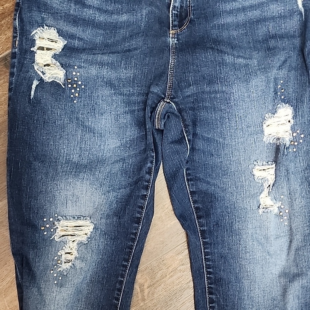 Chico Platinum Blue Jeggings sz 1 (8) - Picture 4 of 11